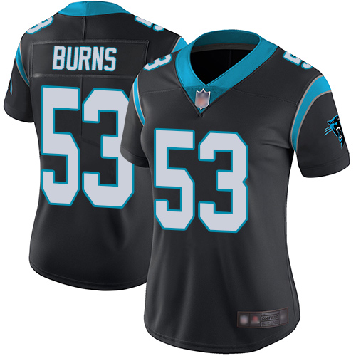 Carolina Panthers Limited Black Women Brian Burns Home Jersey NFL Football 53 Vapor Untouchable